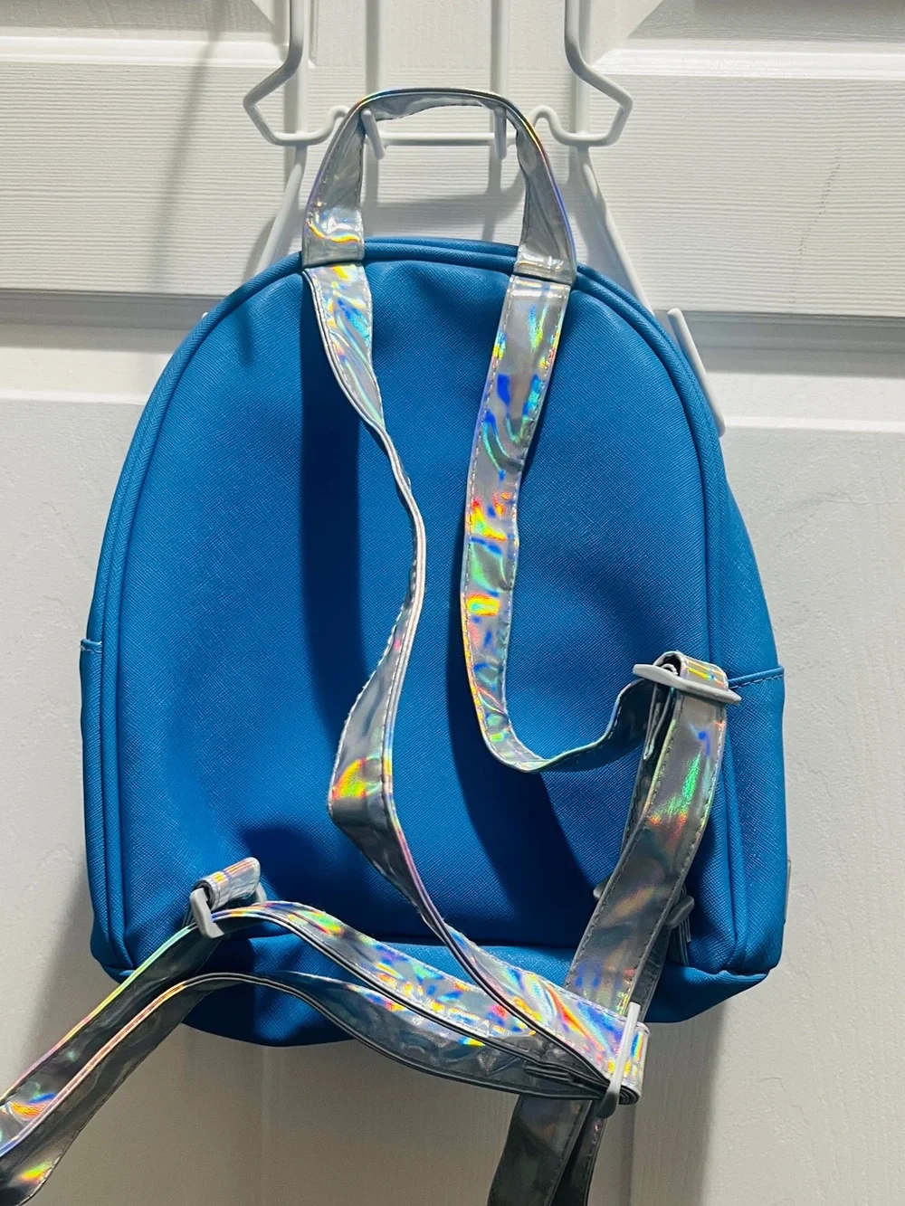 Disney Blue Stitch Kids Backpack with Purple Ear Accents